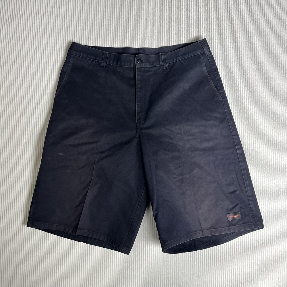 Dickies Shorts Mens 36 Blue Canvas Chino Relaxed Fit Workwear Pockets 12 Inseam